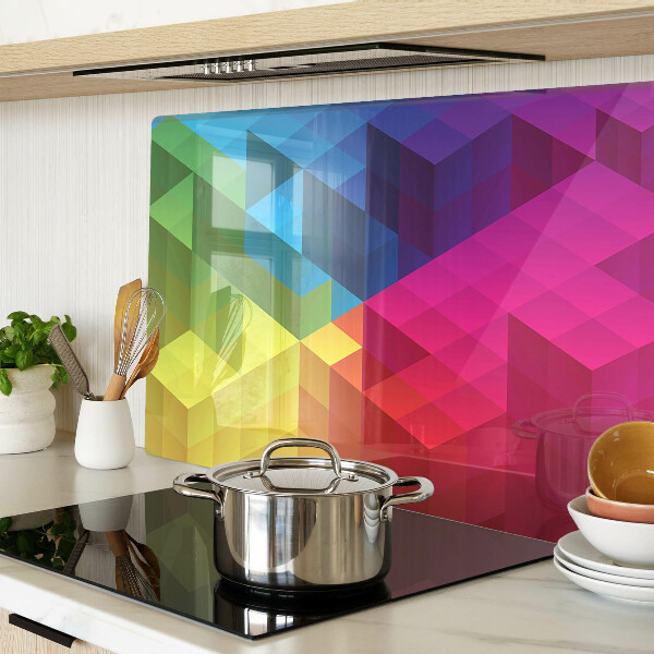 Tabla para cortar Geometría colorida en triángulos