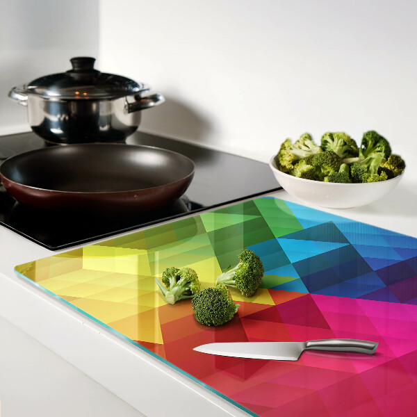 Tabla para cortar Geometría colorida en triángulos