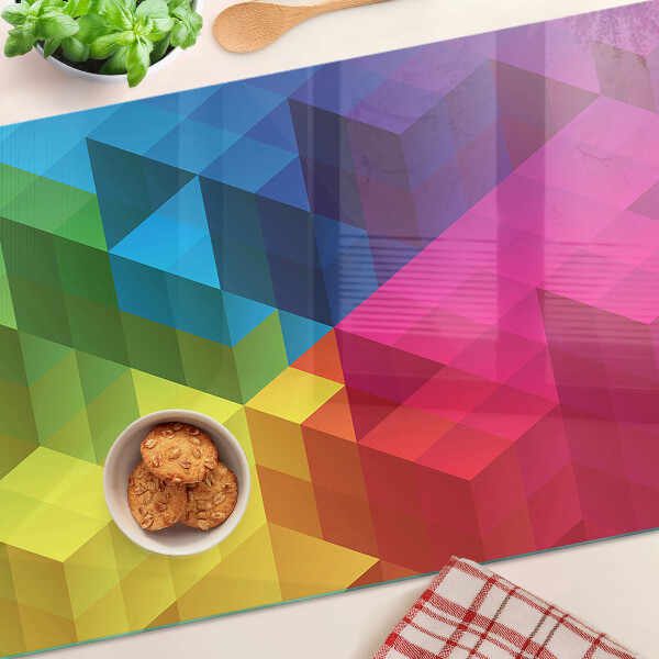 Tabla para cortar Geometría colorida en triángulos