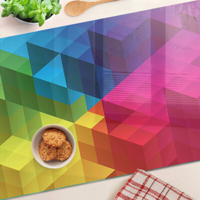 Szklana deska do krojenia Kolorowa geometria w trójkątach