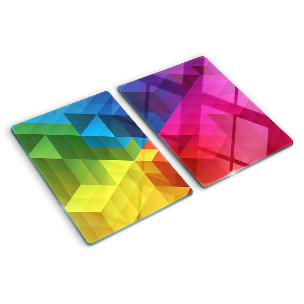 Tabla para cortar Geometría colorida en triángulos