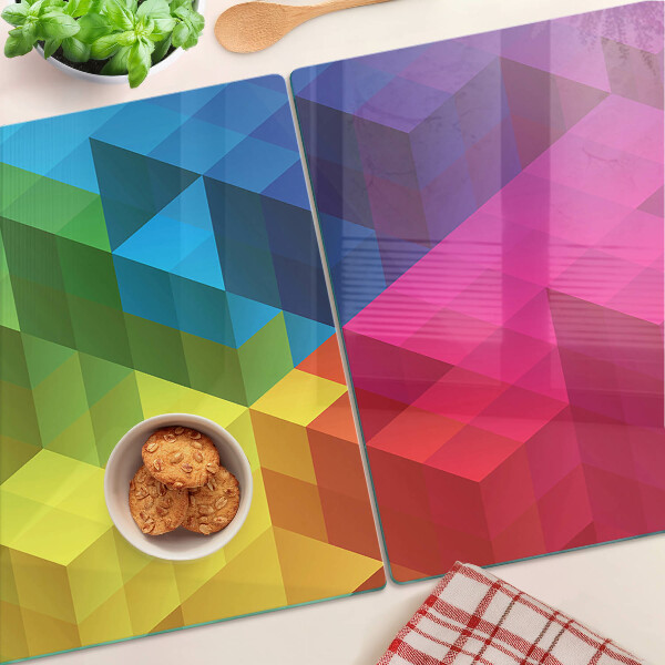 Tabla para cortar Geometría colorida en triángulos