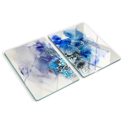 Szklana deska kuchenna Abstrakcyjne niebieskie wzory