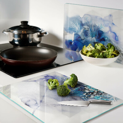 Tabla de cocina Patrones abstractos azules