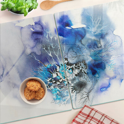 Tabla de cocina Patrones abstractos azules