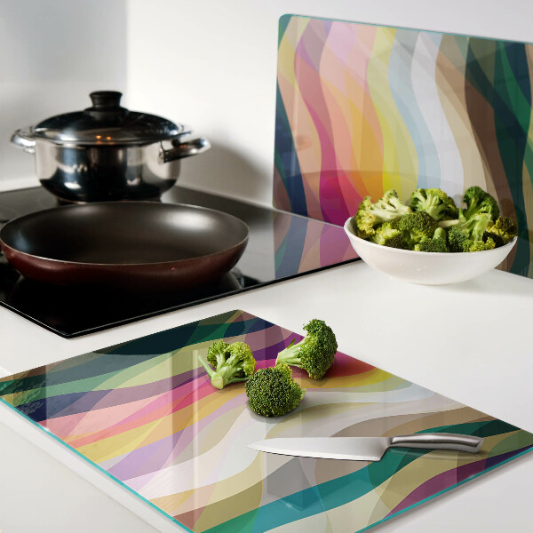 Deska kuchenna szklana Abstrakcyjne fale kolorów