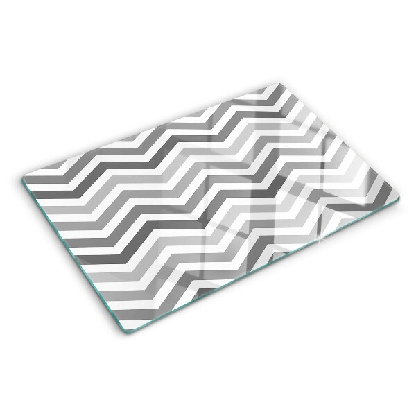 Tabla para cortar Zigzags en tonos de gris