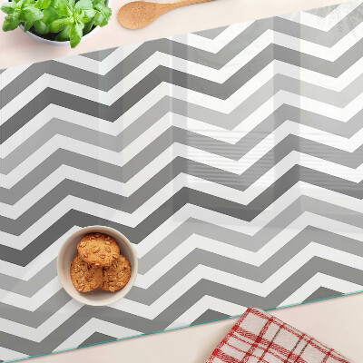 Tabla para cortar Zigzags en tonos de gris