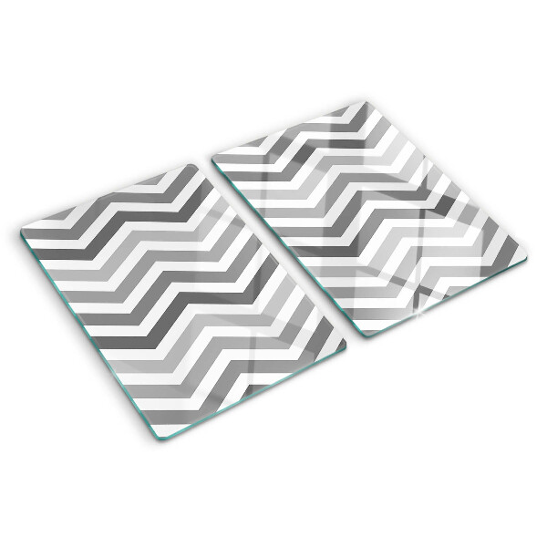 Tabla para cortar Zigzags en tonos de gris