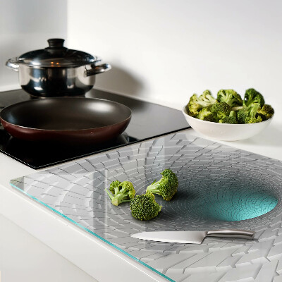 Tabla de cortar de cristal Túnel 3D con efecto de profundidad