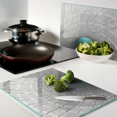 Tabla de cortar de cristal Túnel 3D con efecto de profundidad