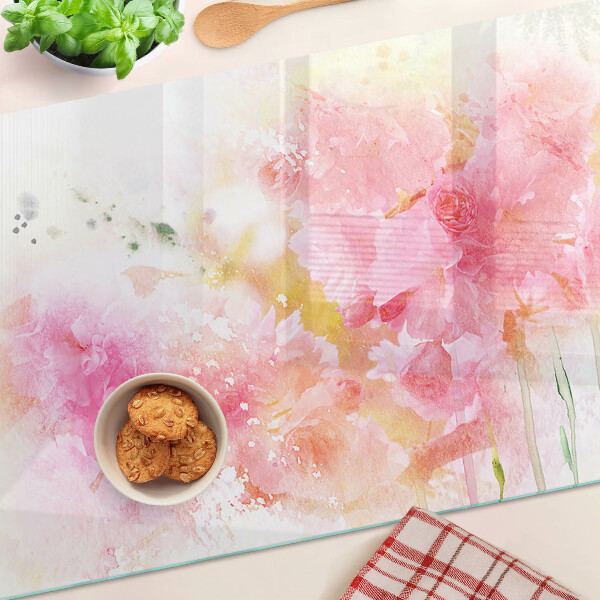 Tabla de cortar Acuarelas florales en colores pastel