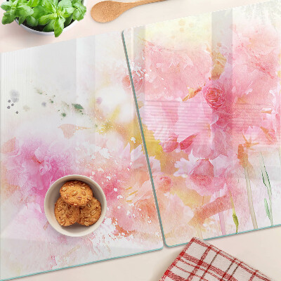 Tabla de cortar Acuarelas florales en colores pastel