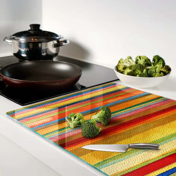 Tabla de cocina Rayas abstractas de colores