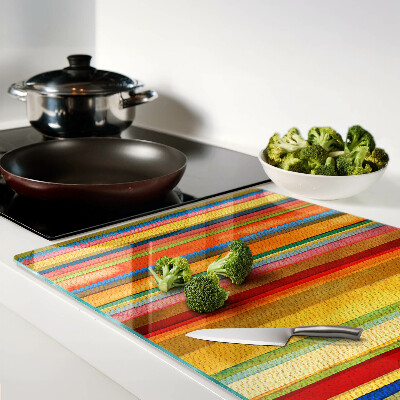 Tabla de cocina Rayas abstractas de colores