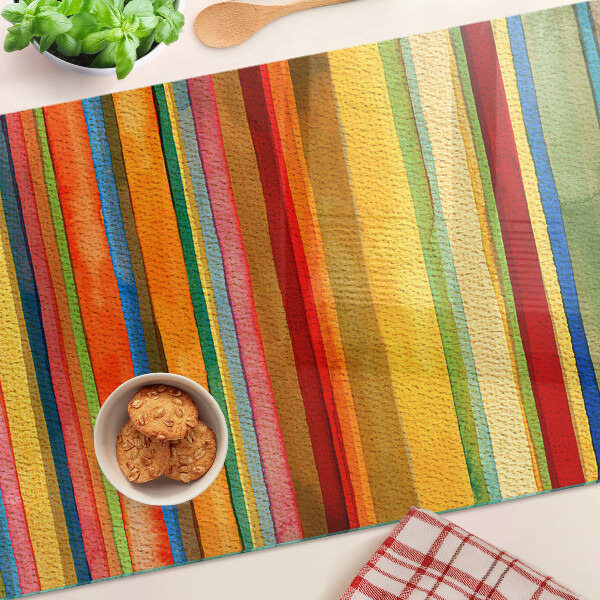 Tabla de cocina Rayas abstractas de colores