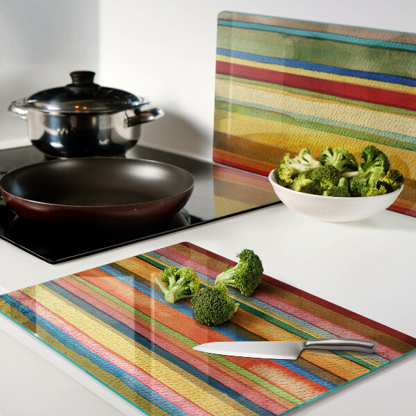 Tabla de cocina Rayas abstractas de colores