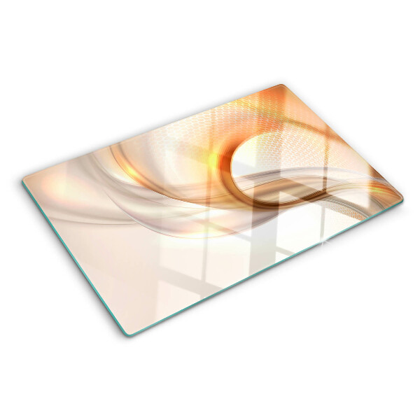 Tabla para cortar Ondas de luz en tonos dorados