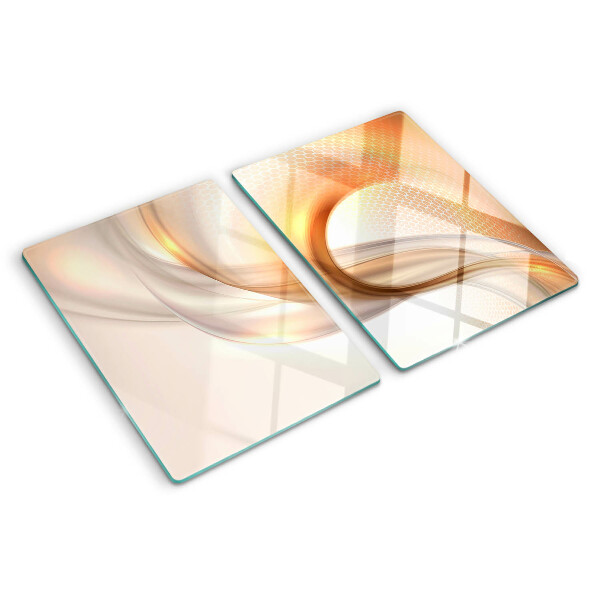 Tabla para cortar Ondas de luz en tonos dorados