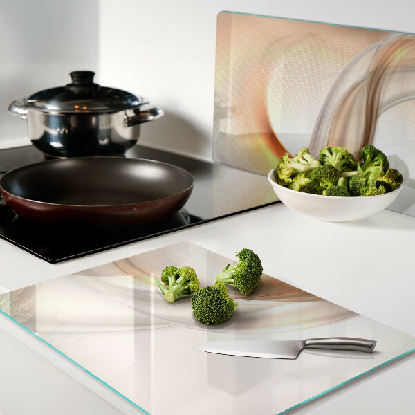 Tabla para cortar Ondas de luz en tonos dorados