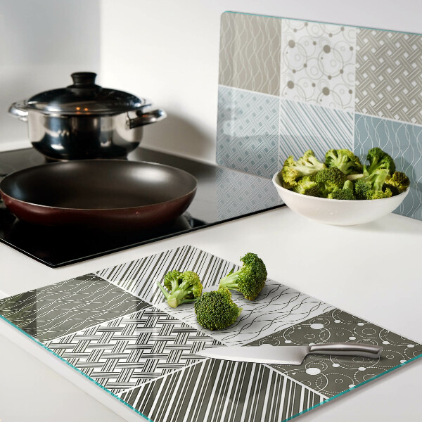 Tabla de cortar Patrones geométricos y líneas