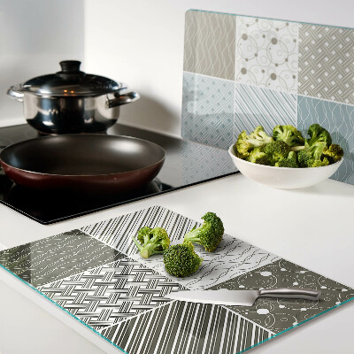 Tabla de cortar Patrones geométricos y líneas