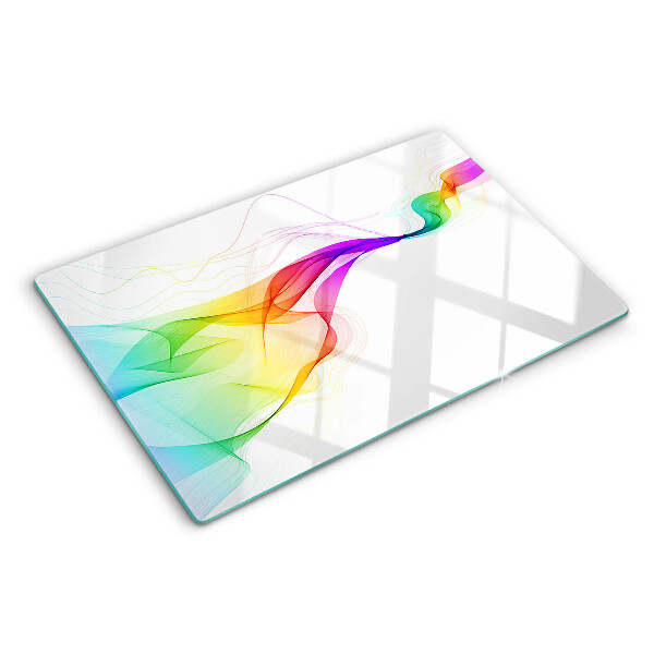 Tabla para cortar Ondas de colores del arco iris