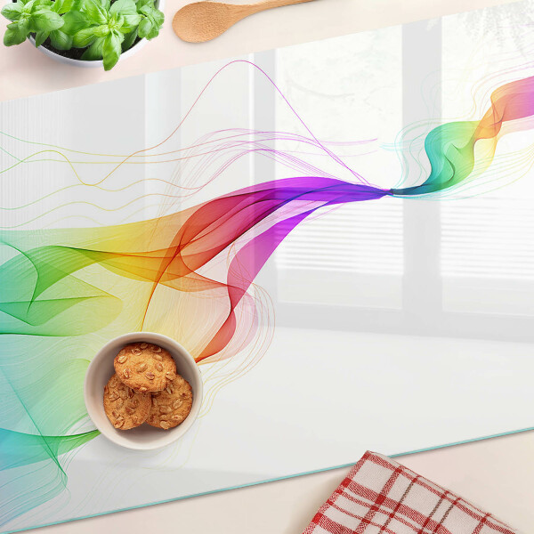 Tabla para cortar Ondas de colores del arco iris