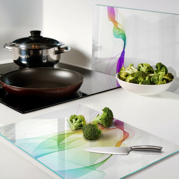 Tabla para cortar Ondas de colores del arco iris