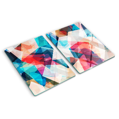 Szklana deska kuchenna Abstrakcyjne geometrie w pastelowych kolorach