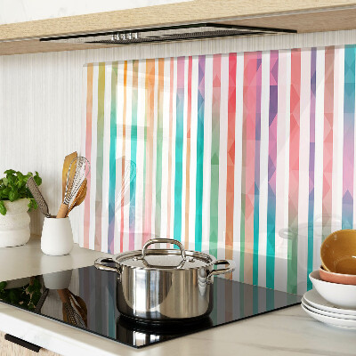 Tabla para cortar Rayas de colores en tonos del arcoíris.