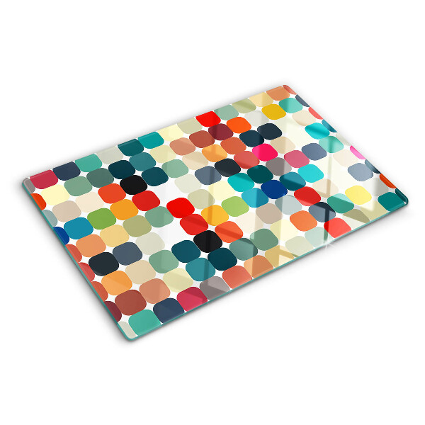 Tabla de cortar Círculos de colores en una cuadrícula