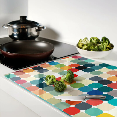 Tabla de cortar Círculos de colores en una cuadrícula