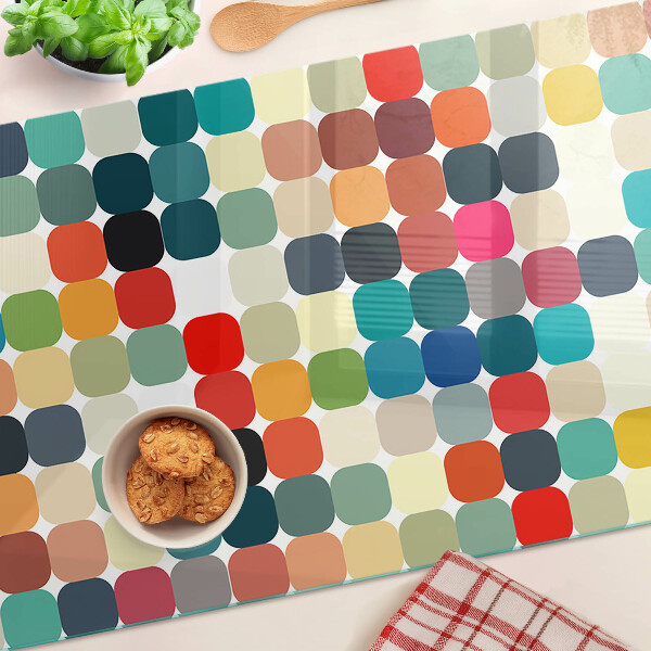 Tabla de cortar Círculos de colores en una cuadrícula