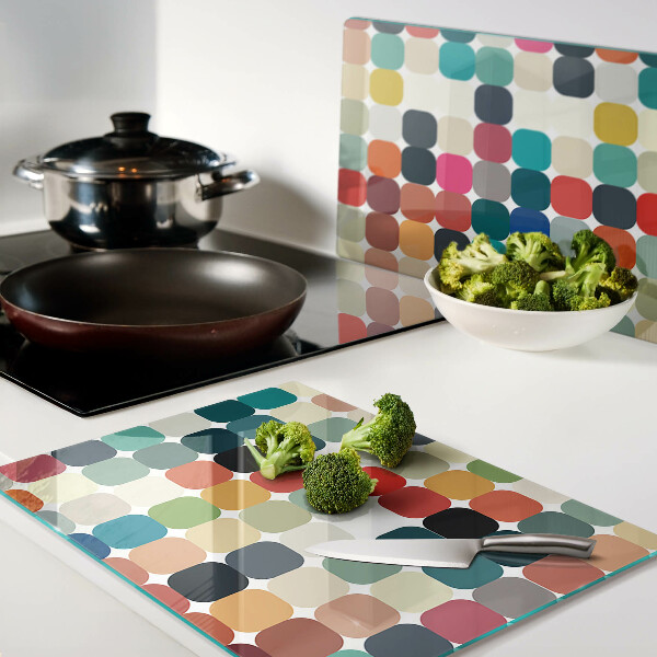 Tabla de cortar Círculos de colores en una cuadrícula