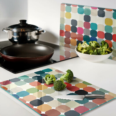 Tabla de cortar Círculos de colores en una cuadrícula