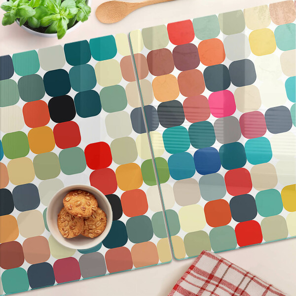 Tabla de cortar Círculos de colores en una cuadrícula