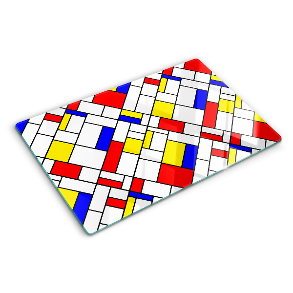 Tabla de cocina Geometría al estilo Mondrian
