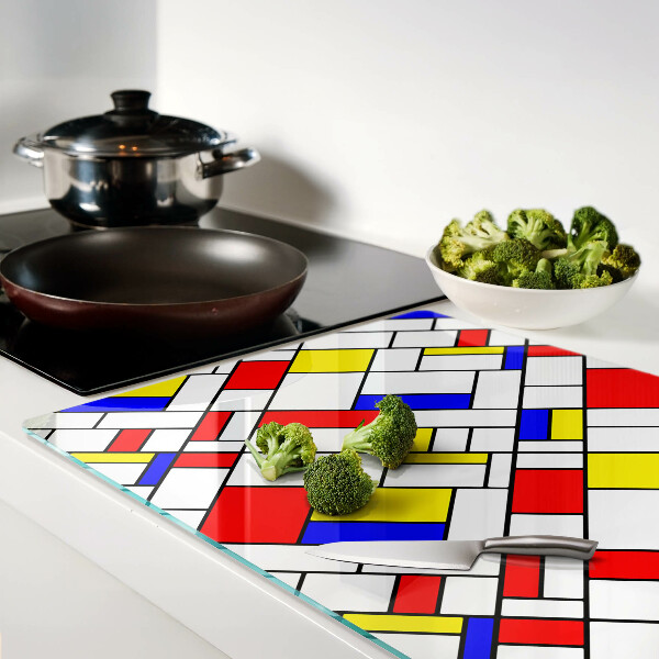 Tabla de cocina Geometría al estilo Mondrian