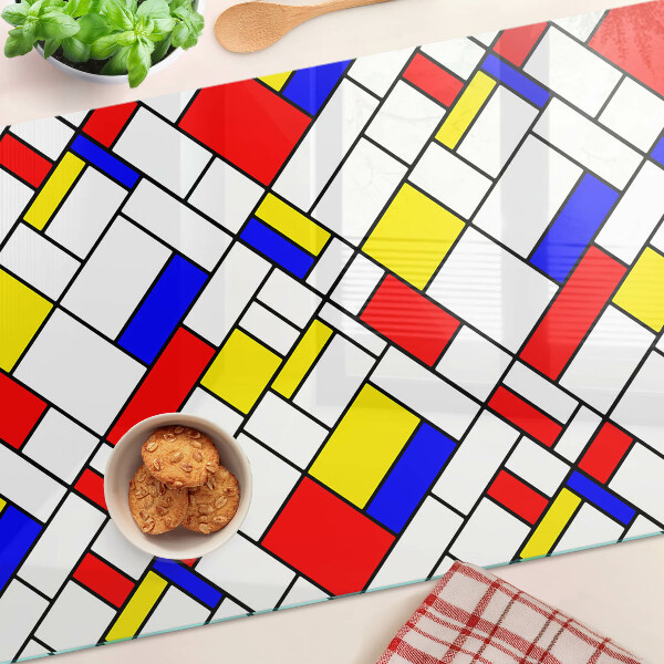 Tabla de cocina Geometría al estilo Mondrian