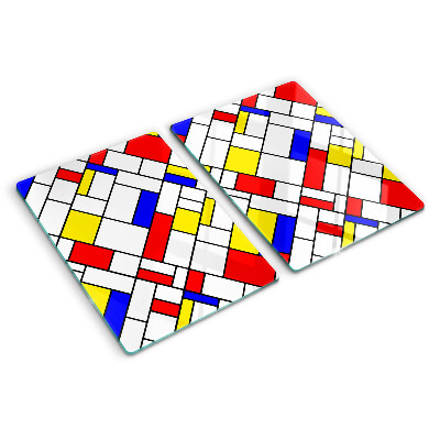 Tabla de cocina Geometría al estilo Mondrian