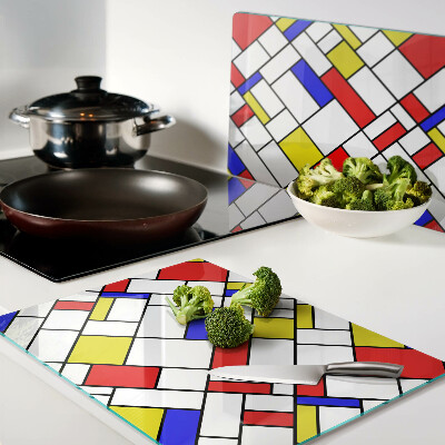 Tabla de cocina Geometría al estilo Mondrian