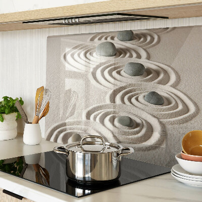 Szklana deska kuchenna Wzory faliste w piasku