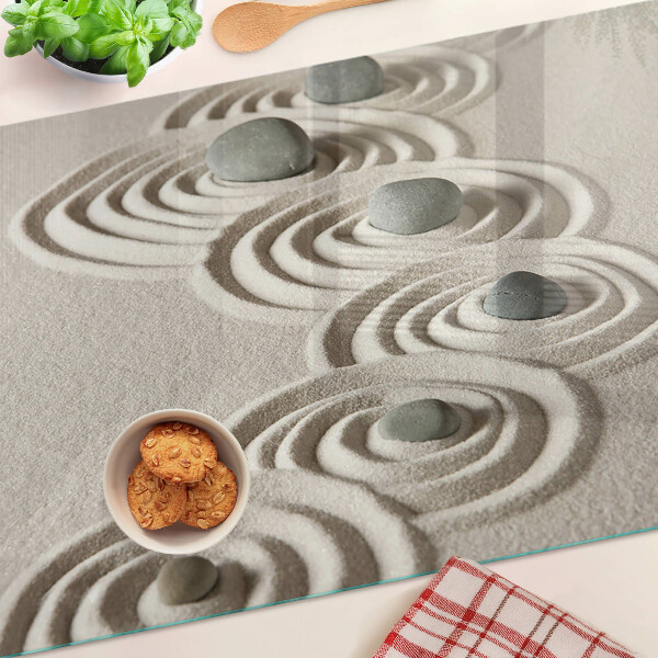 Szklana deska kuchenna Wzory faliste w piasku