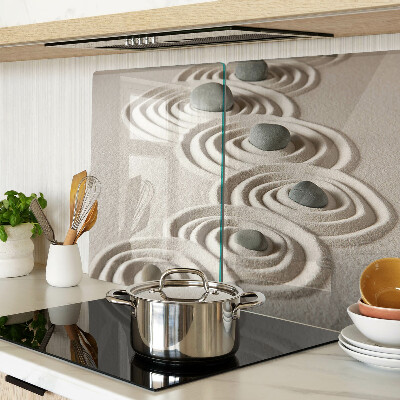 Szklana deska kuchenna Wzory faliste w piasku