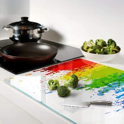 Tabla de cocina Manchas de pintura de colores