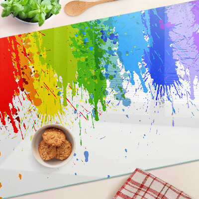Tabla de cocina Manchas de pintura de colores