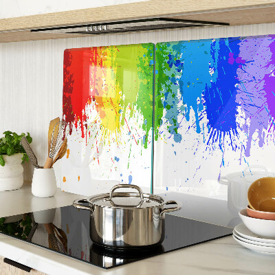 Tabla de cocina Manchas de pintura de colores