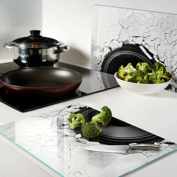 Szklana deska do krojenia Głośnik w rozbitym murze