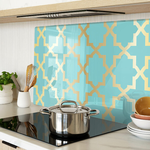 Tabla de cocina Motivo arabesco en tonos azules
